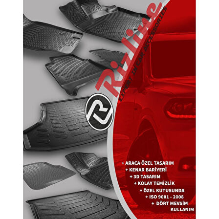 Toyota Auris 2013 Sonrası 3D Paspas+Bagaj Havuzu Seti
