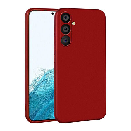 Teleplus Samsung Galaxy A34 Kılıf Kamera Korumalı Premier Mat Silikon Kırmızı