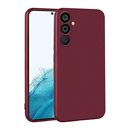Teleplus Samsung Galaxy A54 Kılıf Kamera Korumalı Premier Mat Silikon Mürdüm
