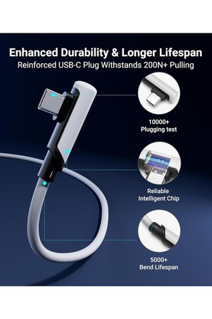 3 M Usb-C Vr Kablo – Quest2/quest Pro/pico 4 Uyumlu Yüksek Hızlı Bağlantı Kablosu BEYAZ