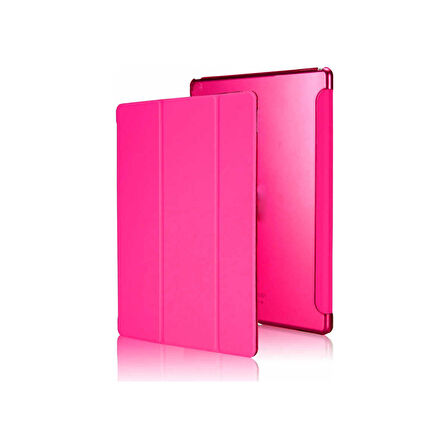 Teleplus iPad 10.2 8.nesil Kılıf Smart Cover Kapaklı Standlı Uyku Modlu  Pembe