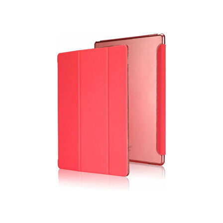 Teleplus Lenovo Tab M10 TB-328F 3. Jenerasyon Kılıf Smart Cover Kapaklı Standlı Uyku Modlu  Kırmızı