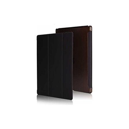Teleplus iPad Pro 12.9 2022 M2 Kılıf Smart Cover Kapaklı Standlı Uyku Modlu  Siyah