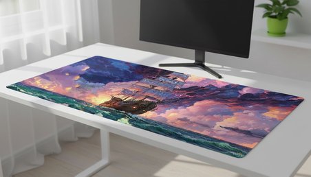 ORYN Retro Corsair Edition | 90X40 cm Gaming Mousepad - (3mm Kalınlık)