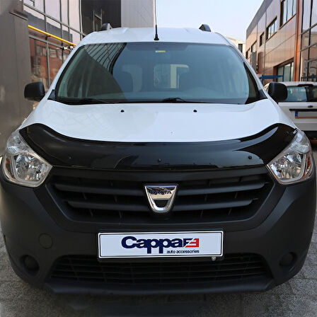 Dacia Dokker Ön Kaput Koruyucu Rüzgarlık Deflektör Akrilik ABS 4mm Parlak Siyah 2013 ve Sonrası