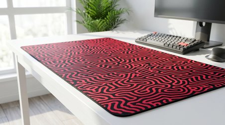 ORYN Abstract Matrıx / Crimson Synapse Edition | 90x40 Gaming Mousepad - (3mm Kalınlık)