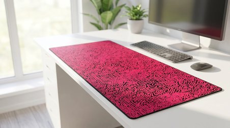 ORYN Abstract Matrıx / Magenta Maze Edition | 90x40 Gaming Mousepad - (3mm Kalınlık)