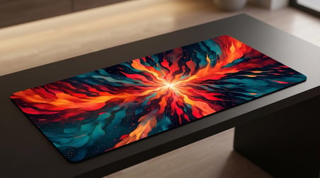 ORYN Abstract Matrıx / Elemental Burst Edition | 80x30 Gaming Mousepad - (3mm Kalınlık)