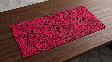 ORYN Abstract Matrıx / Magenta Maze Edition | 90x40 Gaming Mousepad - (3mm Kalınlık)