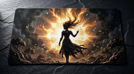 ORYN Ethereal Shadows / Solar Radiance Edition |  90x40 Gaming Mousepad - (3mm Kalınlık)