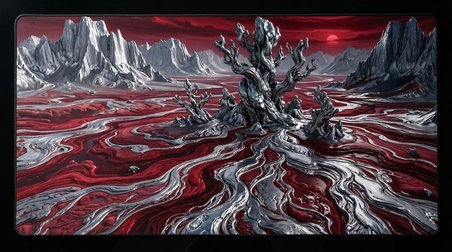 ORYN Aether / Crimson River Edition | 80x30 Gaming Mousepad - (3mm Kalınlık)