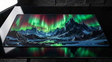ORYN Aether / Aurora Borealis Edition | 80x30 Gaming Mousepad - (3mm Kalınlık)