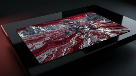 ORYN Aether / Crimson River Edition | 70x30 Gaming Mousepad - (3mm Kalınlık)