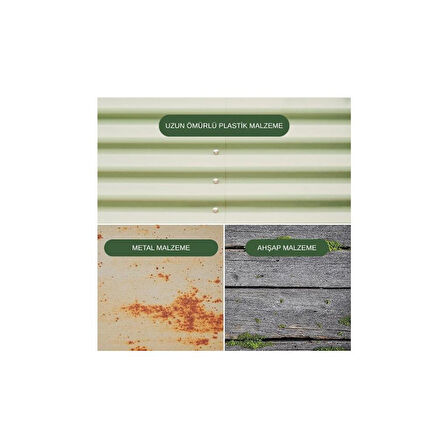 Modüler Yükseltilmiş Bahçe Yatağı Yükseltilmiş Sebze Yatağı No:8 (165X85) Bej