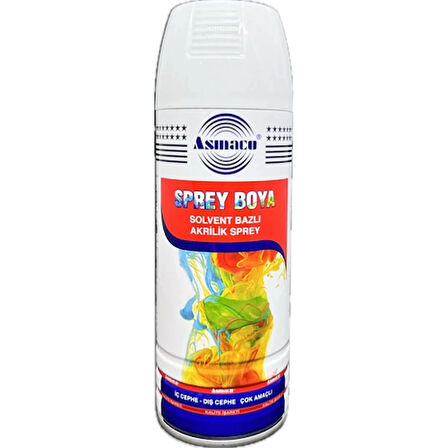 ASMACO SPREY BOYA AKRİLİK SPREY 400ML.PARLAK BEYAZ