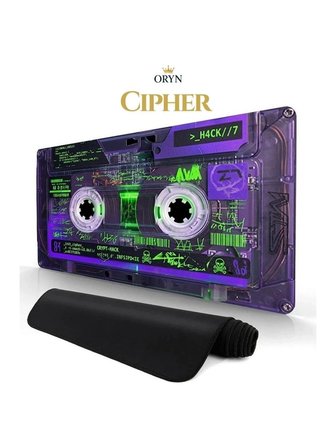 ORYN Cassette / Cipher Edition | 80x30cm Gaming Mousepad - (3mm Kalınlık)