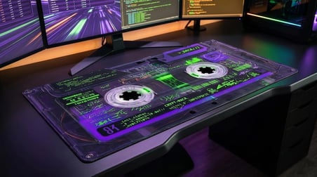 ORYN Cassette / Cipher Edition | 80x30cm Gaming Mousepad - (3mm Kalınlık)