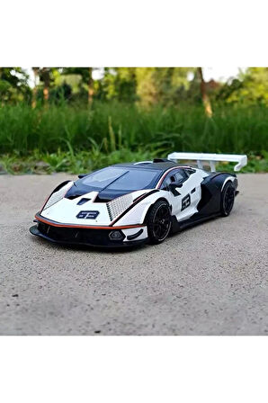 1:24 Lamborghini SCV12 Beyaz Diecast Model Araba Lamborghini Oyuncak Araba