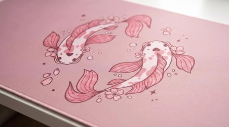 ORYN Flora / Koi Edition | 80x30cm Gaming Mousepad - (3mm Kalınlık)