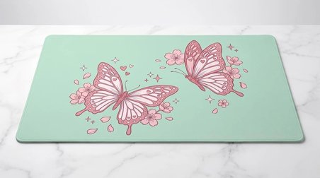 ORYN Flora / Flutter Edition | 90x40cm Gaming Mousepad - (3mm Kalınlık)