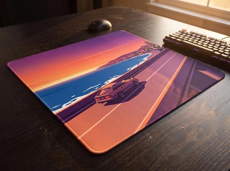 ORYN Night Drive / Coastline Edition | 40x30cm Gaming Mousepad - (3mm Kalınlık)