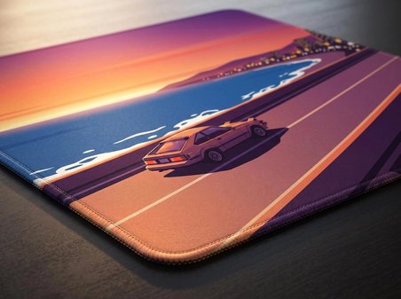 ORYN Night Drive / Coastline Edition | 40x30cm Gaming Mousepad - (3mm Kalınlık)