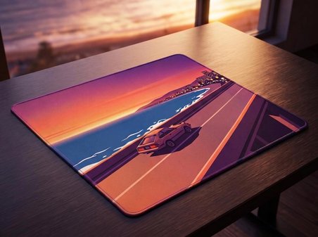 ORYN Night Drive / Coastline Edition | 40x30cm Gaming Mousepad - (3mm Kalınlık)
