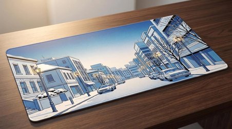 ORYN Machinami / Yukimachi Edition / 80x30 Gaming Mousepad - (3mm Kalınlık)