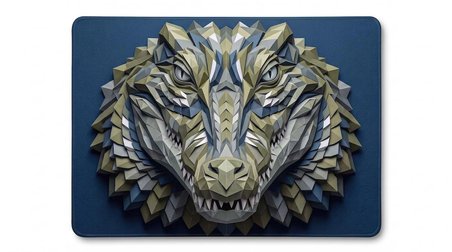 ORYN Origamenagerie / Crocodile Edition | 48x40cm Gaming Mousepad - (3mm Kalınlık)