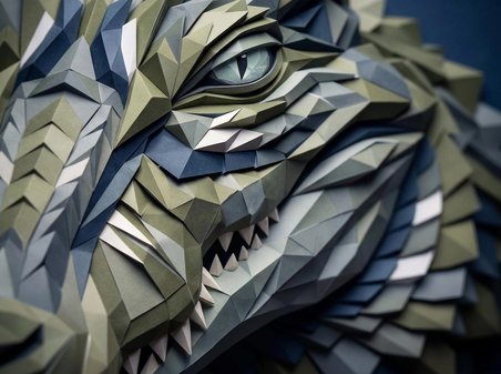 ORYN Origamenagerie / Crocodile Edition | 48x40cm Gaming Mousepad - (3mm Kalınlık)