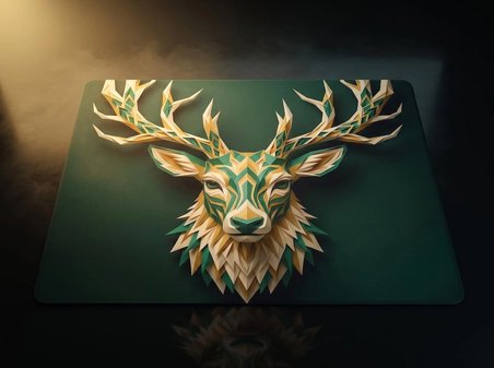 ORYN Origamenagerie / Stag Edition | 50x40cm Gaming Mousepad - (3mm Kalınlık)