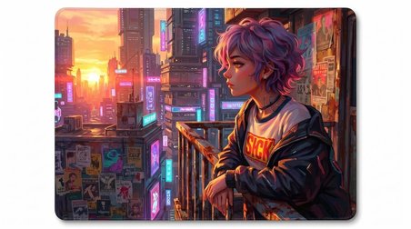 ORYN Stray Light / Skyline 2200 Edition | 48x40cm Gaming Mousepad - (3mm Kalınlık)