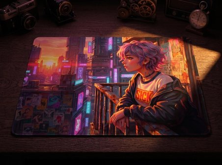 ORYN Stray Light / Skyline 2200 Edition | 48x40cm Gaming Mousepad - (3mm Kalınlık)