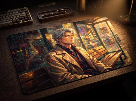 ORYN Stray Light / Bench 04 Edition | 50x50cm Gaming Mousepad - (3mm Kalınlık)