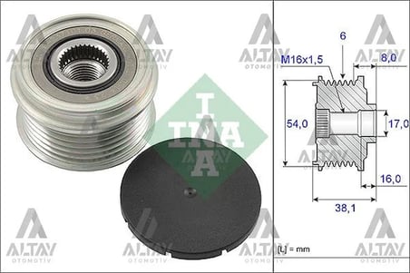 1204517 KASNAK ŞARJ DİNAMO CORSA C / ASTRA H 04= Z13DT-Z13DTJ VALEOT TİP 70AMP