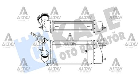 K132102 TURBO RADYATÖRÜ (INTERCOOLER) C3 04=DV4TED4  90 HP