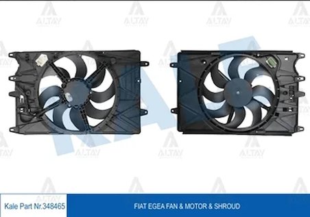 52052600 FAN RADYATÖR EGEA 15= / 1.3 JTD-1.4 16V-1.6 JTD DAVLUMBAZLI