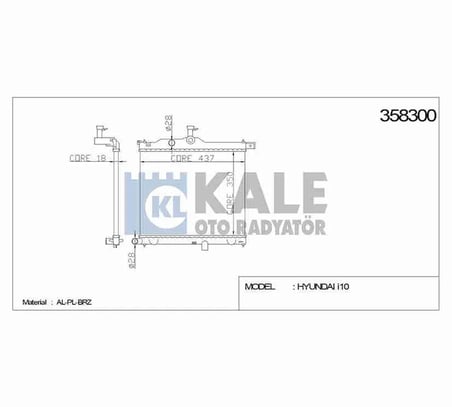 25310-0X000 RADYATÖR SU I-10 08-13 M-T BRAZING