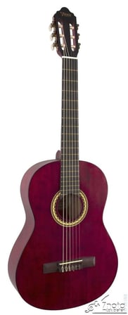 Valencia Vc204Twr Klasik Gitar - Şeffaf Şarap Kırmızı Mat