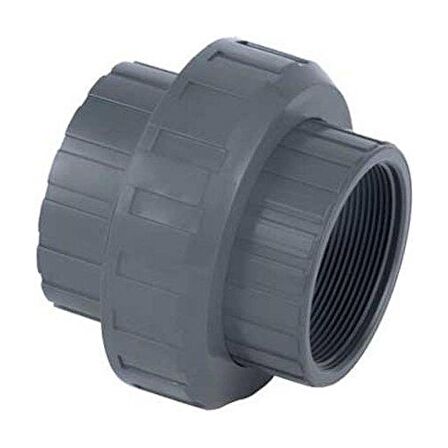 PVC ÇİFT TARAF İÇTEN DİŞLİ RAKOR ( 2 1/2 '' ) ( 1 ADET )