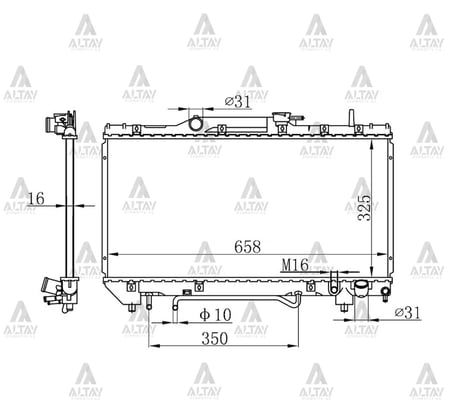 16400-74790 RADYATÖR SU CORONA  92-95 / CARINA 96-97 A-T BRAZING
