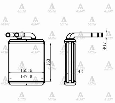 97211-4B000 RADYATÖR KALORİFER H-100 KAMYONET 94-05 BRAZING
