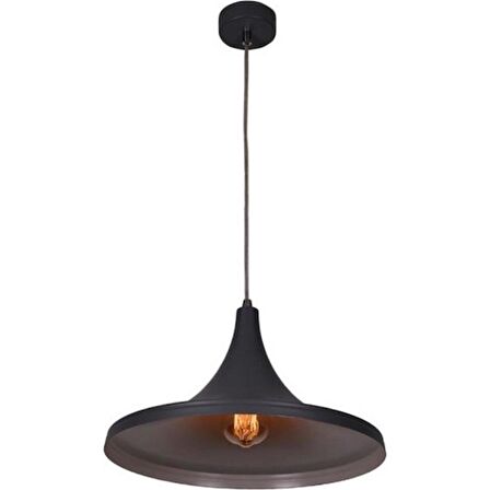 Mylight Metal Sarkıt Cam Avize Siyah