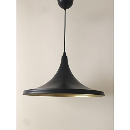 Mylight Metal Sarkıt Siyah Içi Sarı Retro Sarkıt