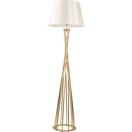 Mylight Retro Mat Gold Lambader Krem Başlık Köşe Lambası