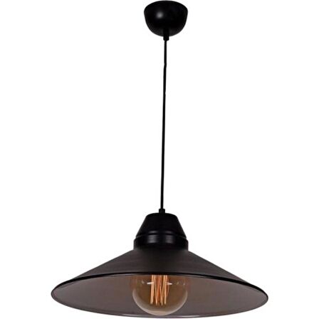 Mylight Siyah Içi Beyaz Sarkıt Avize Metal Sarkıt 38CM Cap