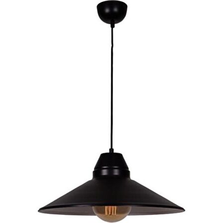 Mylight Siyah Içi Beyaz Sarkıt Avize Metal Sarkıt 38CM Cap