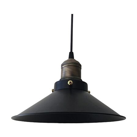 Mylight Retro Siyah Tekli Sarkıt Rustik 23 cm