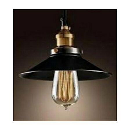 Mylight Retro Rustik Avize Siyah Eskitme Askılı