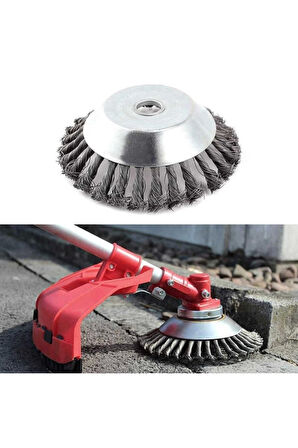Motorlu Tırpan Kıyı Temizleme Çelik Fırça Başlık 15 cm